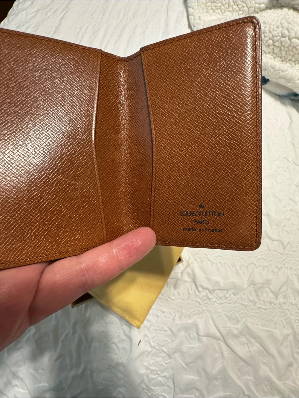 Louis Vuitton Monogram Canvas Card Case in Brown and Gold
